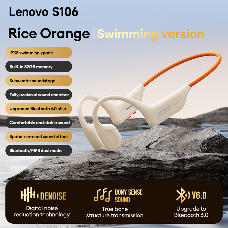 Bone Conduction Running Headphones - 選択肢 Lenovo S106 骨伝導イヤホン ワイヤレス MP3