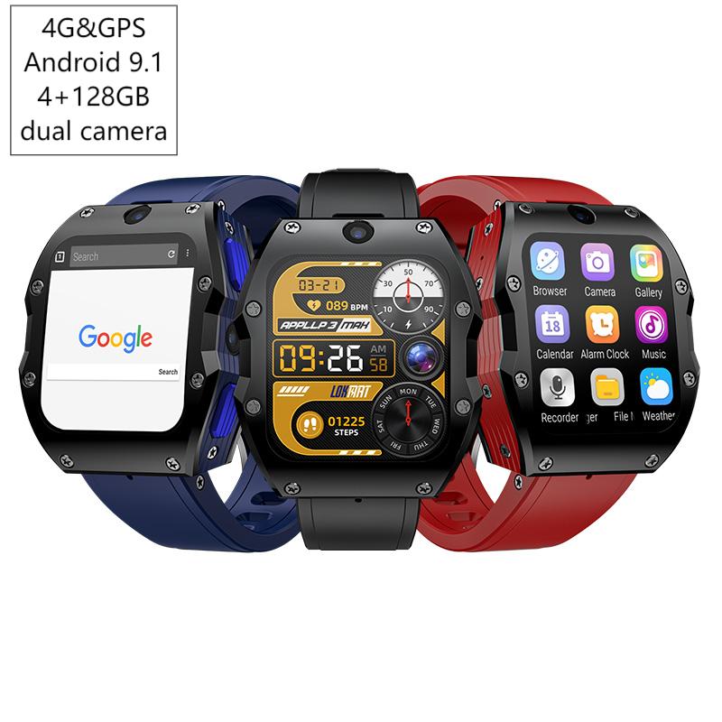Smartwatches - 4G Android スマートウォッチ 4+128GB GPS デュアルカメラ