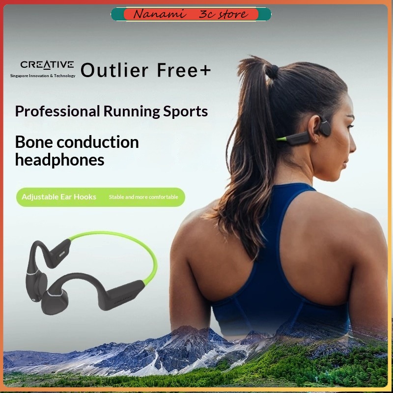 Headphones - クリエイティブなアウトライナー型防水骨伝導イヤホン、低遅延ワイヤレススポーツBluetooth 5.3イヤーフック（ランニング用）