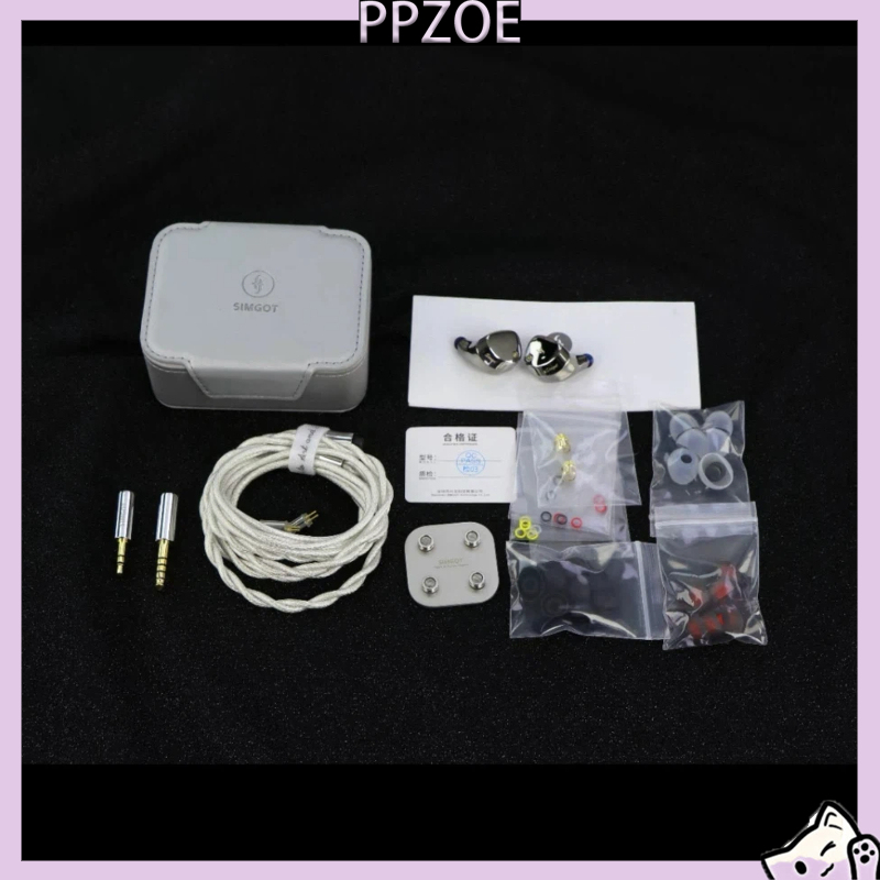 Planar Magnetic Iem Earphones - SIMGOT ET142 PZT IEMイヤホン、有線イヤホン、大口径、双対称磁気平面型、金属製ハウジング、交換可能なサウンドチューブ