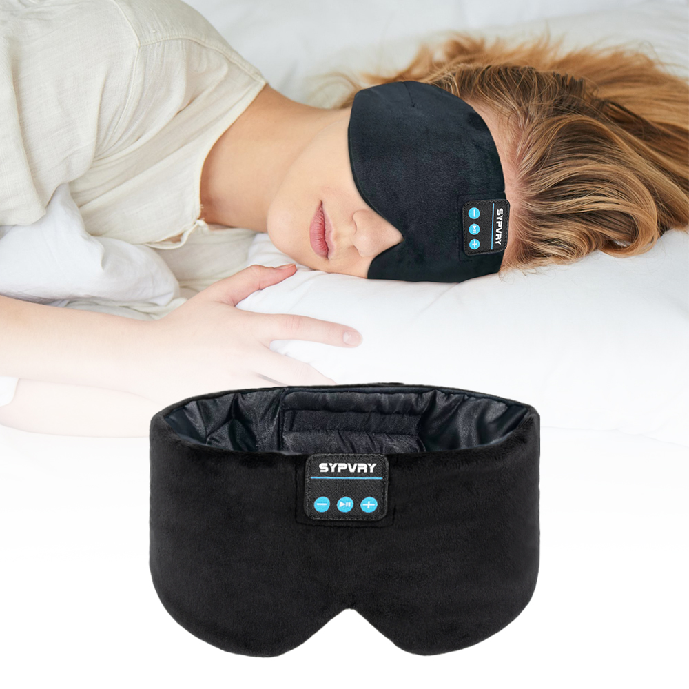 Sleep Mask Headphones Bluetooth - 睡眠用ヘッドホン付きBluetoothマスク、旅行用ポータブルスリープマスク、音楽再生対応スリーピングヘッドホン、調節可能な音楽アイマスク