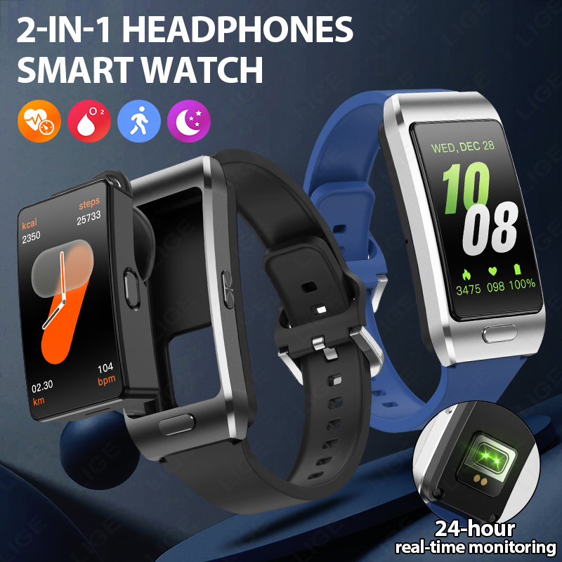 Tws Earbuds Bluetooth 5.3 - LIGE 新しいスマートウォッチイヤホン TWS 2 in 1