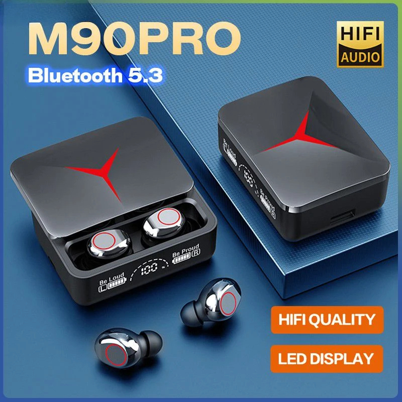 Tws Earbuds Bluetooth 5.3 - TWS M90 プロワイヤレスヘッドフォンゲーム HIFI 真のイヤホン Bluetooth
