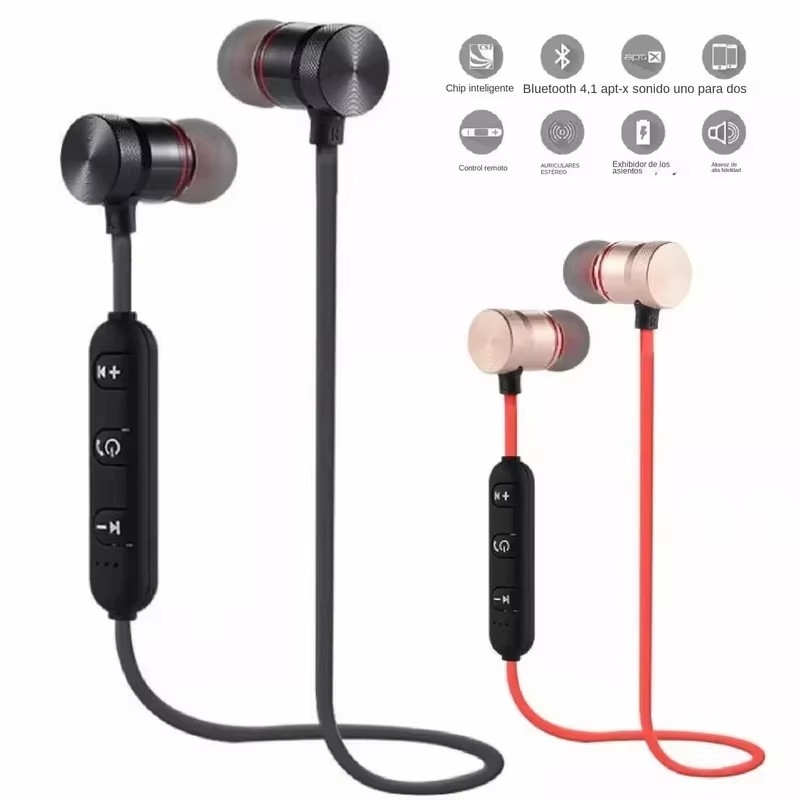 Magnetic Neckband Sports Earphones - 1/2/3/4個入り、ネックバンド式Bluetoothイヤホン、インイヤー型、磁石内蔵、デュアルイヤー、ステレオサウンド、ランニングやジムでのトレーニング、日常使用に最適なスポーツイヤホン。