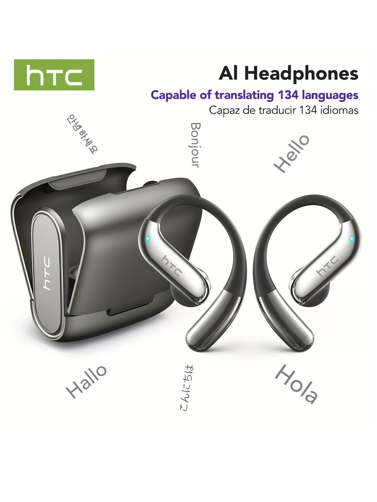 Speakers - オープンイヤー Bluetooth ヘッドフォン HTC 30 時間再生