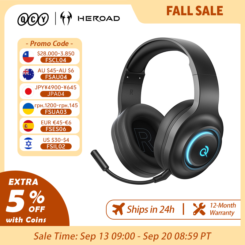 Gaming Headset With Mic Rgb - QCY Heroad V200 ゲーミングヘッドセット マイク付き トリプルモード
