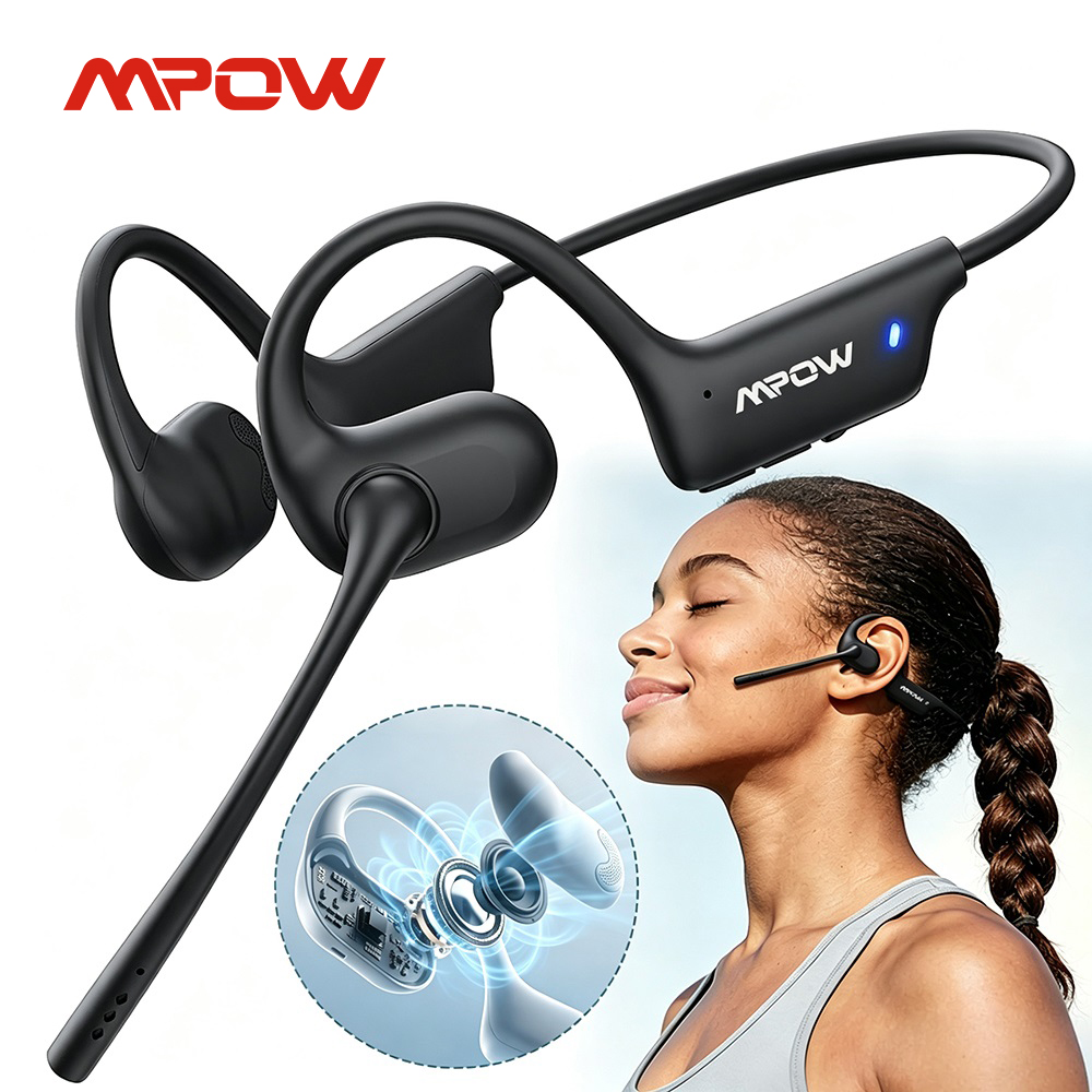 Open Ear Air Conduction Headphones - Mpow O1 オープンイヤー スポーツヘッドフォン ワイヤレス空気伝導イヤホン Bluetooth