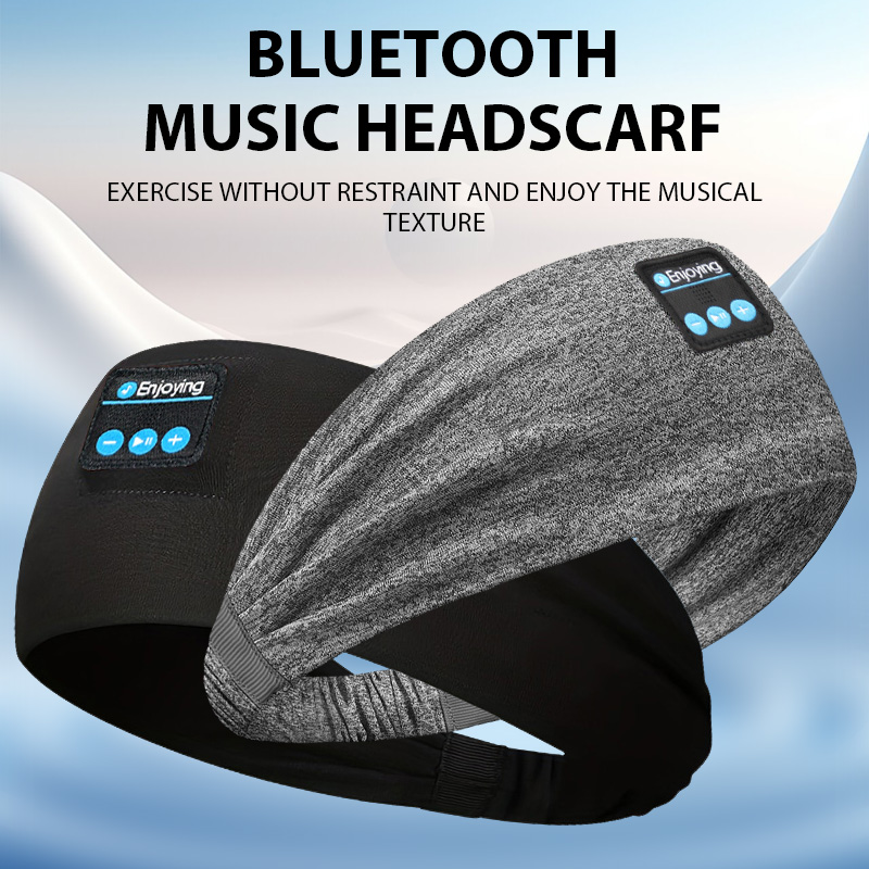 Sleep Mask Headphones Bluetooth - ワイヤレス Bluetooth ヘッドバンド睡眠ヘッドフォンスポーツイヤホン/ヘッドスカー音楽帽子 HD ステレオスピーカー付きアイマスクサイド Sl