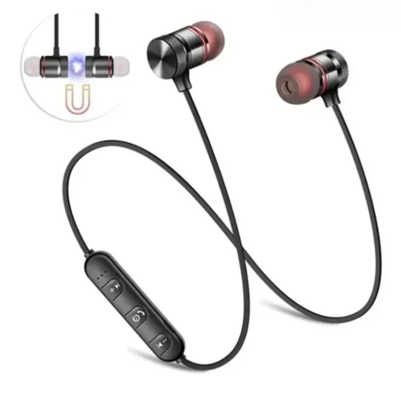 Magnetic Neckband Sports Earphones - ネックバンド Bluetooth イヤホン インイヤー磁気式 4.2 デュアルイヤー
