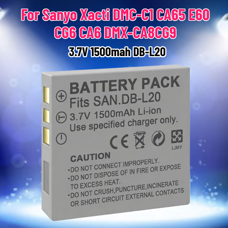 Drones - 3.7V 1500mah DB-L20 バッテリー Sanyo Xacti