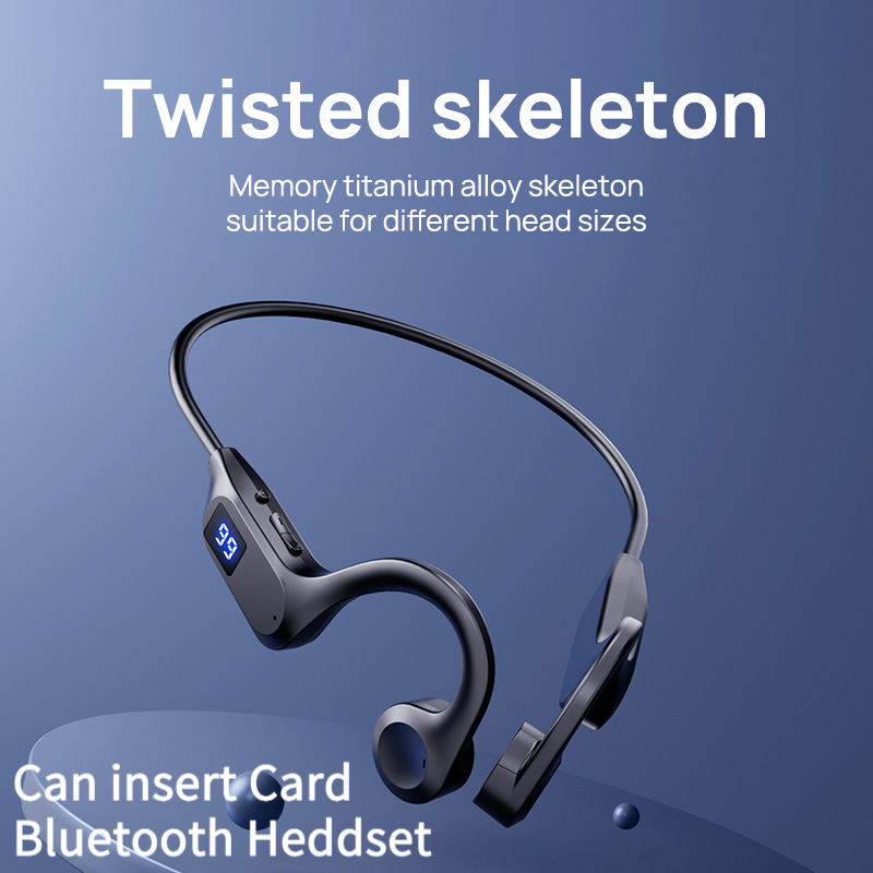 Bone Conduction Running Headphones - ワイヤレススポーツ Bluetooth イヤホン X7 非インイヤー空気伝導ヘッドセットマイク付きユニバーサル首掛けイヤホン