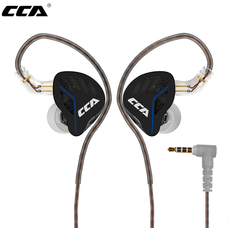 Type C Wired Earphones With Mic - CCA AKX ダイナミックドライブヘッドホン HIFI 重低音イヤホン スポーツメタルヘッドホン