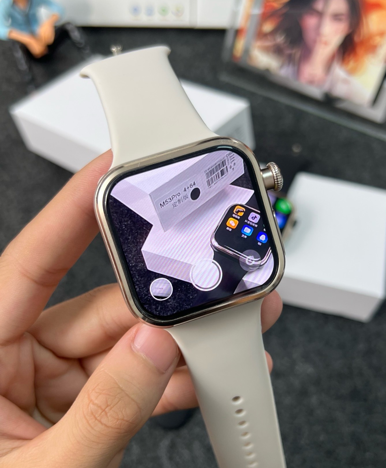 ワイドスクリーンM53Pro】W527チップ搭載スマートウォ - Smartwatches のレビューと価格
