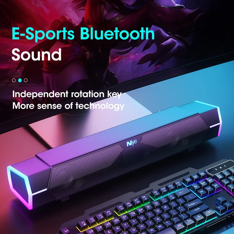 ホームシアタースピーカー,Bluetooth,4dステレオサ - Rgb Computer Soundbar For Pc のレビューと価格