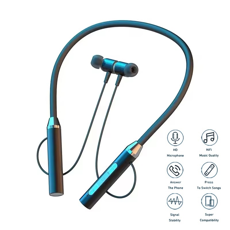 ワイヤレス Bluetooth イヤホンネックバンドヘッドフ - Magnetic Neckband Sports Earphones のレビューと価格