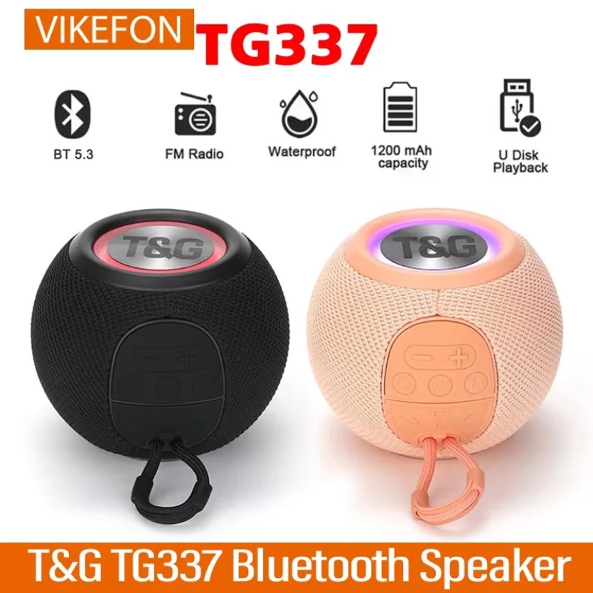 TG337 TWS ブルートゥーススピーカー バスブームボッ - Portable Bluetooth Speaker Waterproof Ipx7 のレビューと価格