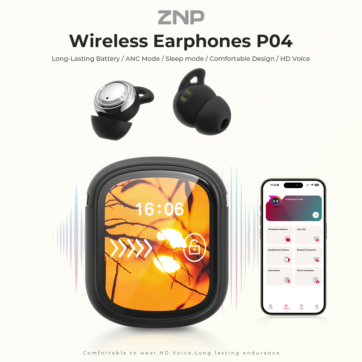 ZNP P04 睡眠補助イヤホン アクティブノイズキャンセリ - Headphones のレビューと価格