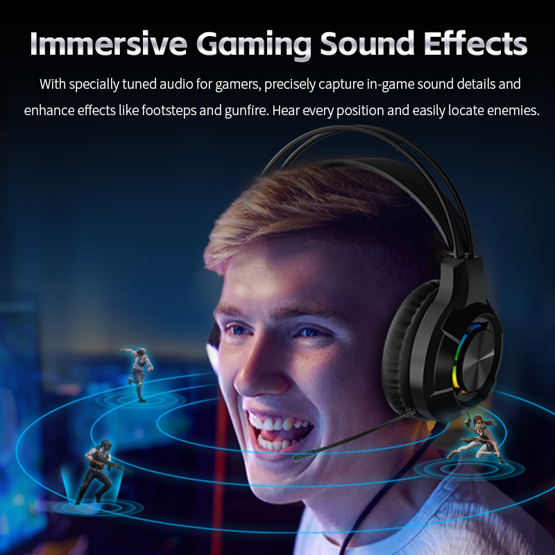 ゲーミングヘッドセット ノイズキャンセリングイヤホン ゲーム - Gaming Headset With Mic Rgb のレビューと価格