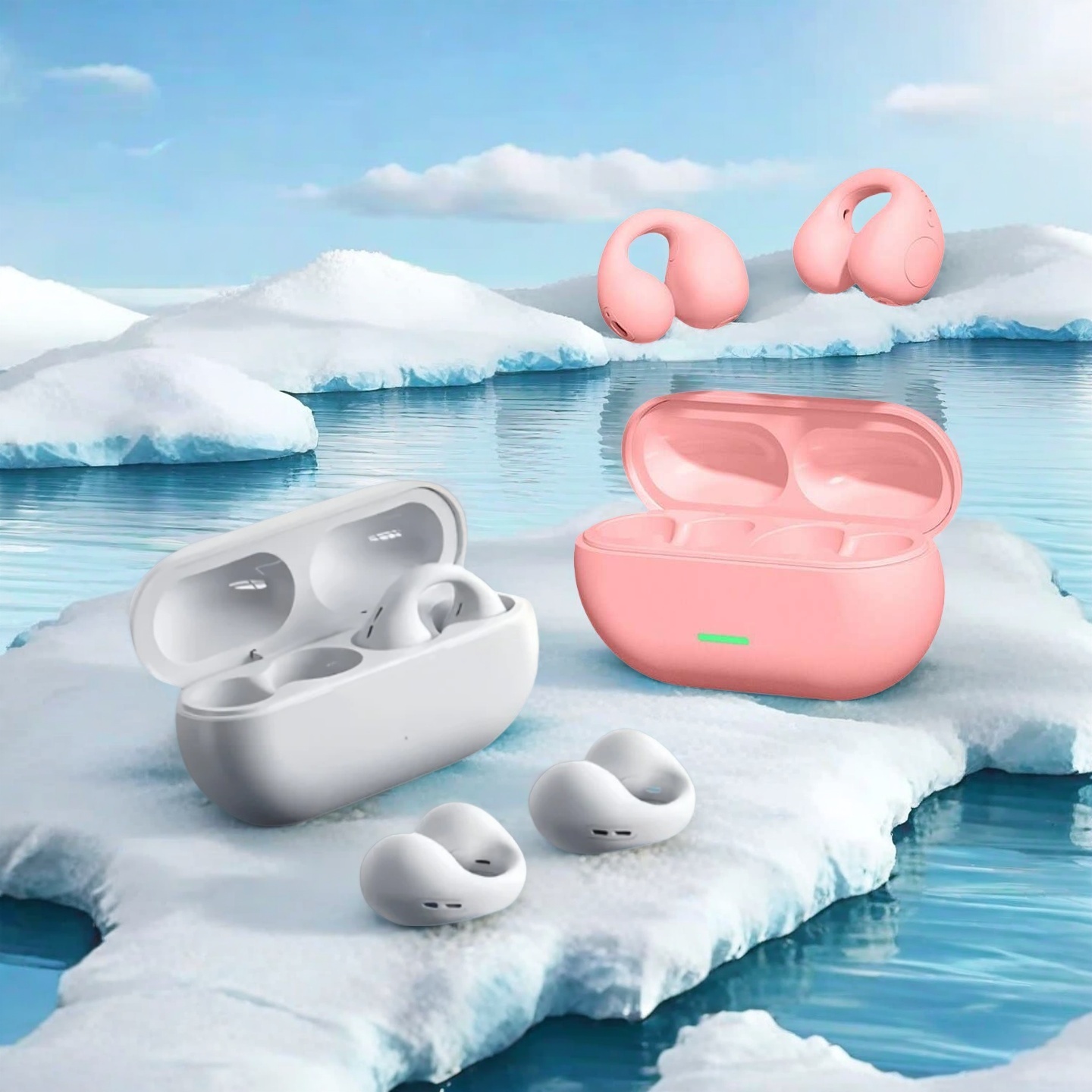 Bluetooth ヘッドセット 5.3 ワイヤレス空気伝導 - Open Ear Air Conduction Headphones のレビューと価格