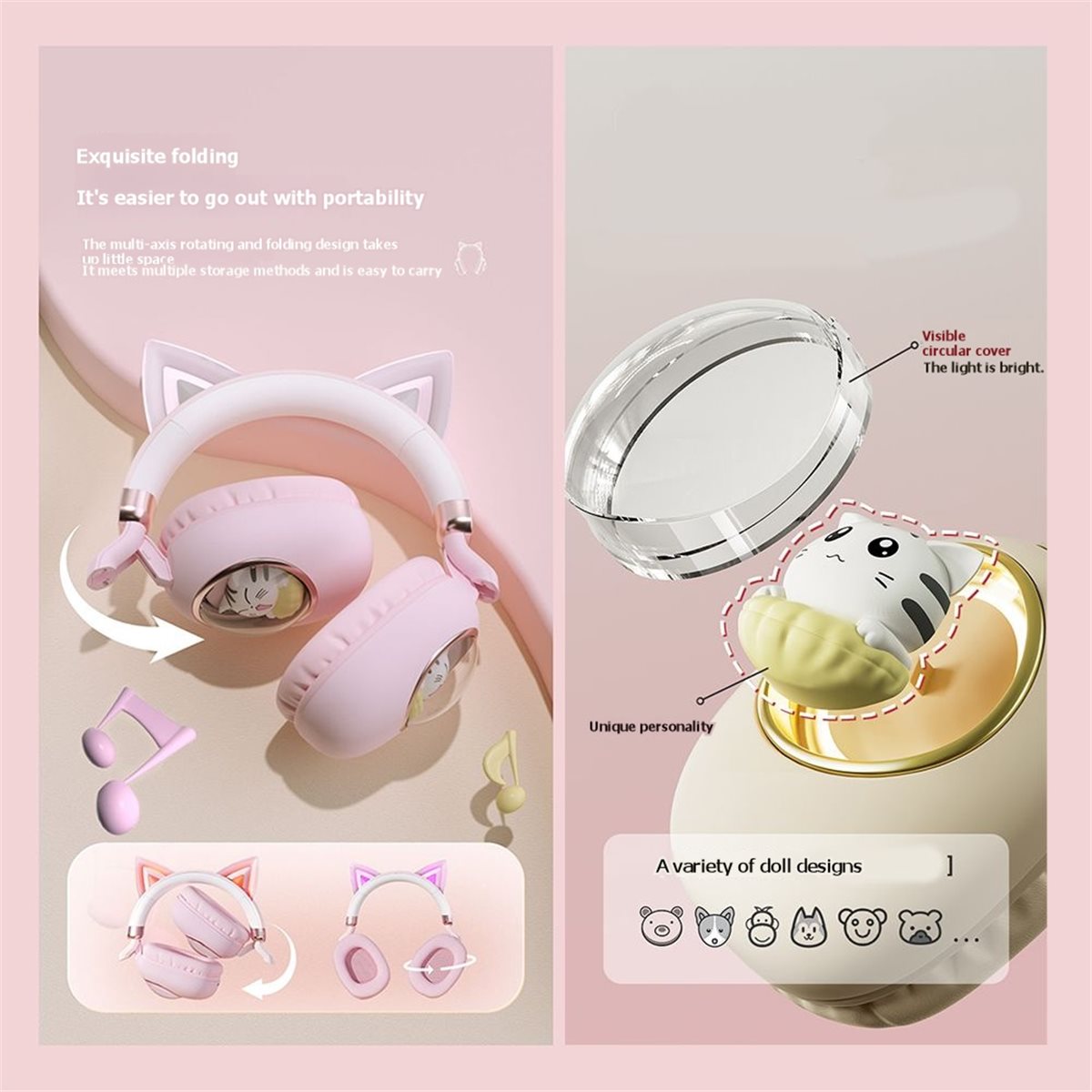 【バリューパック】かわいい猫耳Bluetooth 5.3ワイ - Cat Ear Bluetooth Headset Led のレビューと価格