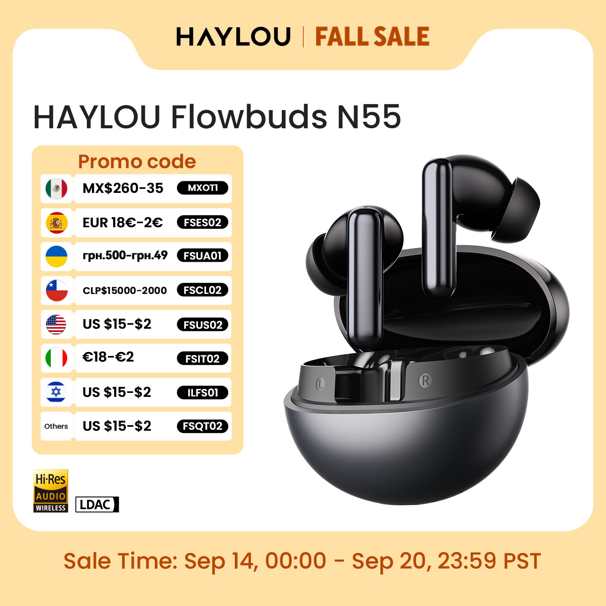 HAYLOU Flowbuds N55 ワイヤレスイヤホン  - Type C Wired Earphones With Mic のレビューと価格