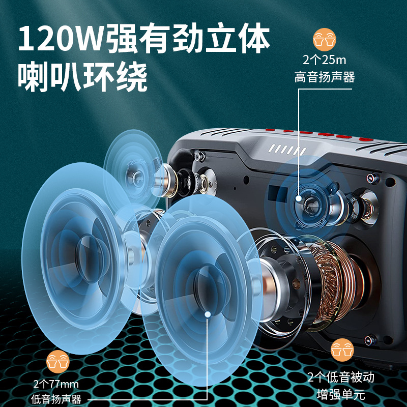 X10 ポータブルBluetoothスピーカー 120W S - Portable Bluetooth Speaker Waterproof Ipx7 のレビューと価格