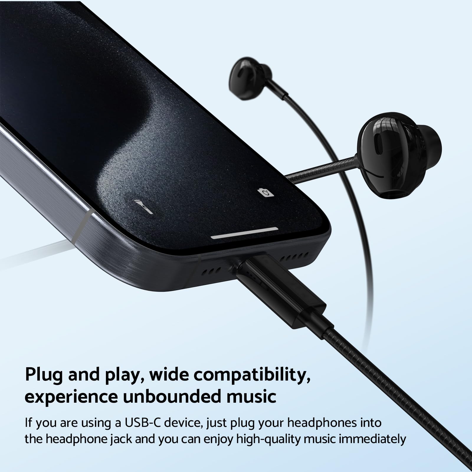9D低音ステレオType-Cおよび3.5mmヘッドフォン、音 - Type C Wired Earphones With Mic のレビューと価格