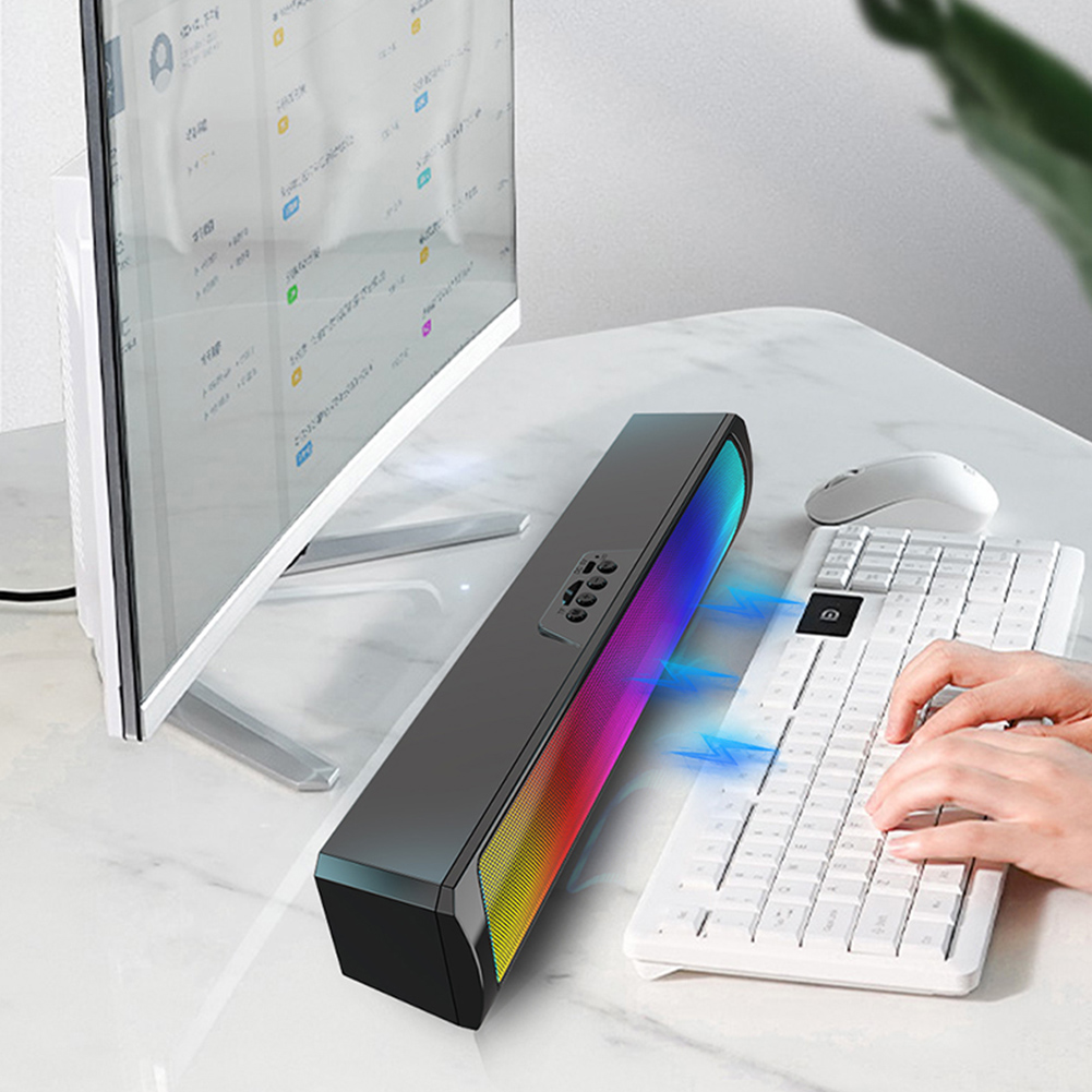 ポータブルコンピューターサウンドバースピーカー RGB Bl - Rgb Computer Soundbar For Pc のレビューと価格