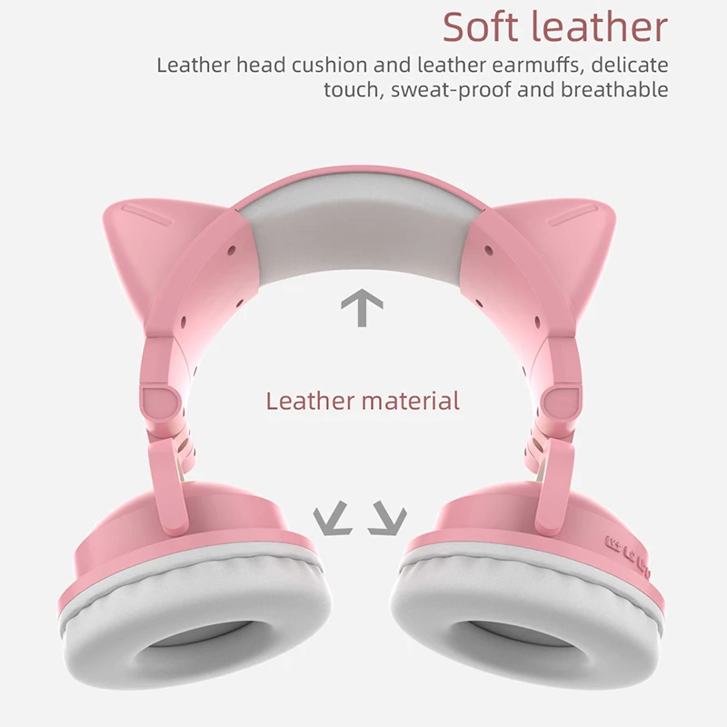 ZW068 Bluetooth ヘッドフォン LED ライト - Cat Ear Bluetooth Headset Led のレビューと価格