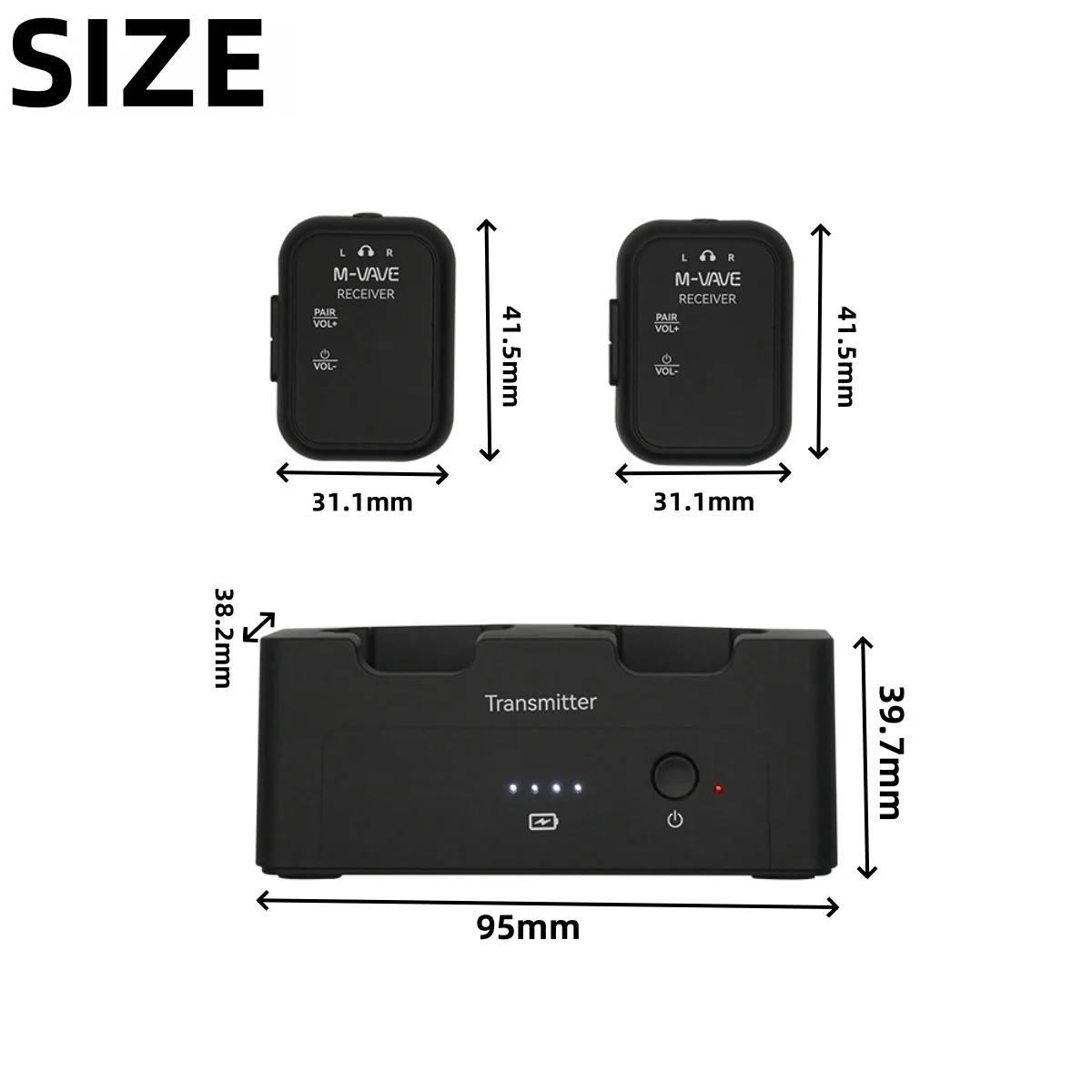 M-VAVE WP-12 ワイヤレスインイヤーモニターシステ - In Ear Monitors For Singers のレビューと価格