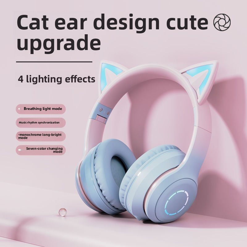 新発売 ベストセラー RGBヘッドマウントBluetooth - Cat Ear Bluetooth Headset Led のレビューと価格