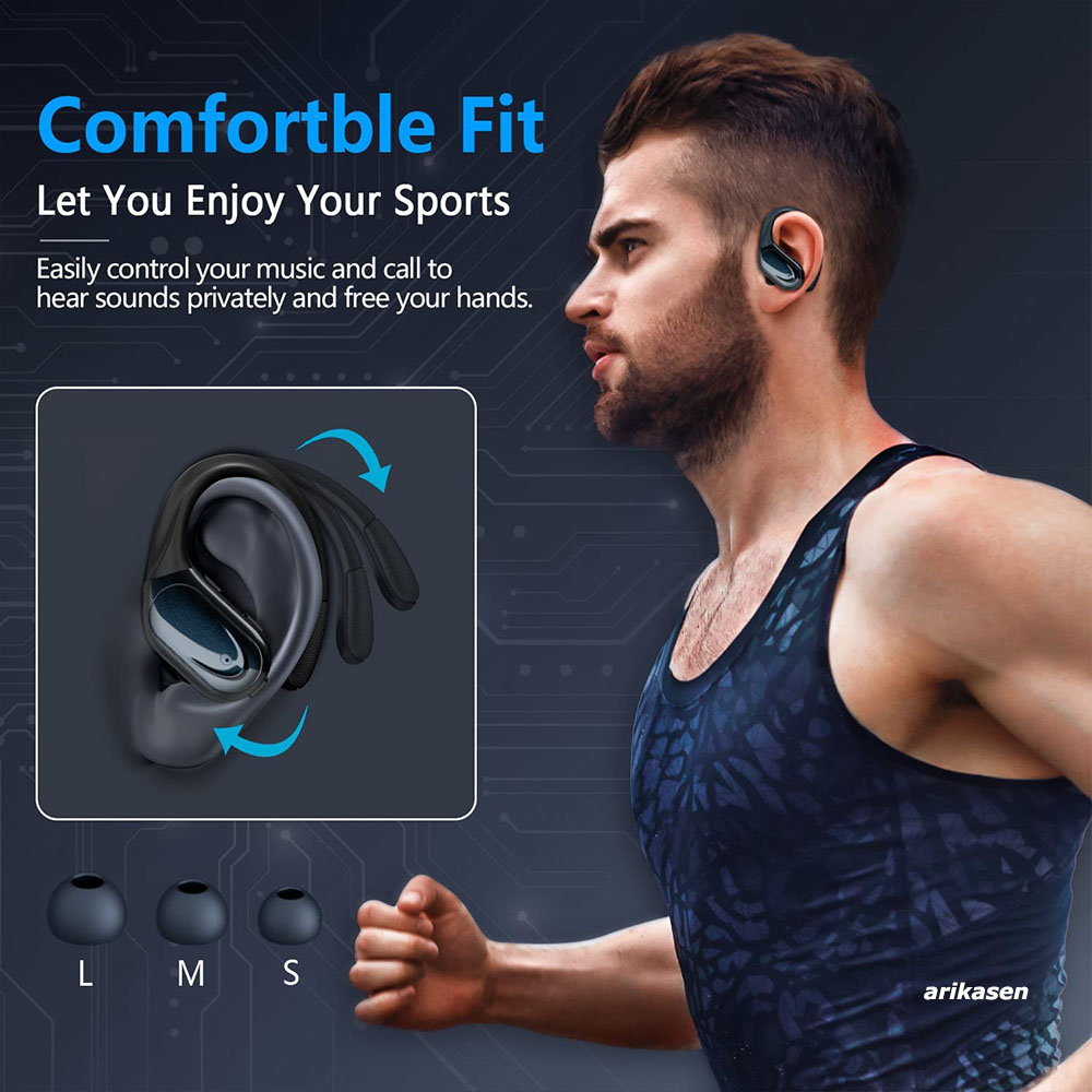 ワイヤレスイヤホン スポーツ Bluetooth 5.3 ヘ - Bone Conduction Running Headphones のレビューと価格