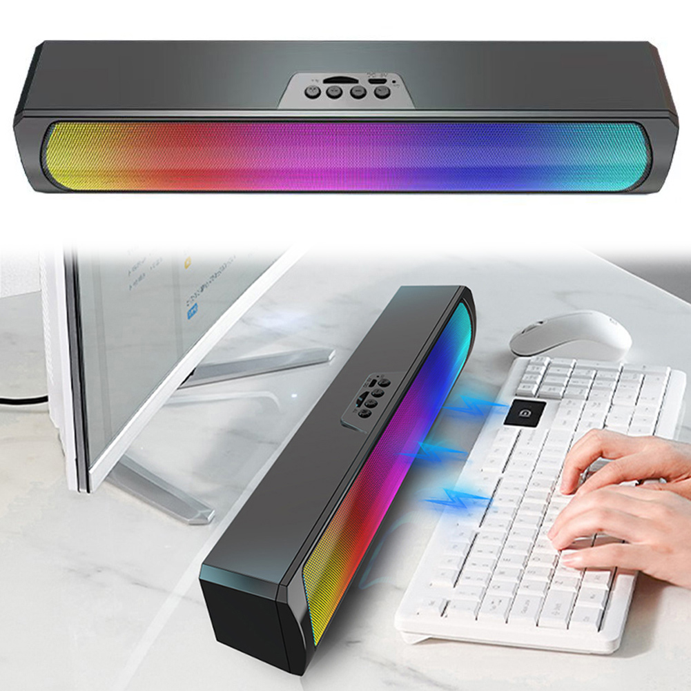 ポータブルコンピューターサウンドバースピーカー RGB Bl - Rgb Computer Soundbar For Pc のレビューと価格