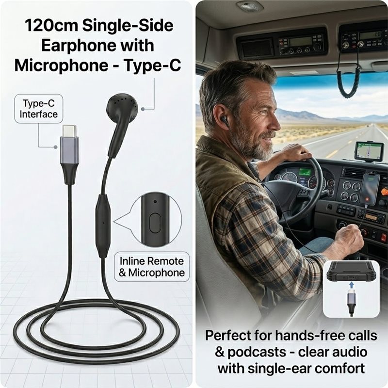 DT75BG タイプC シングルイヤホン マイク付き、有線モ - Type C Wired Earphones With Mic のレビューと価格