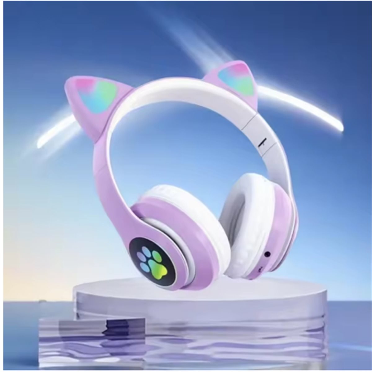 DT75BG かわいい猫耳Bluetooth対応ヘッドセット - Cat Ear Bluetooth Headset Led のレビューと価格